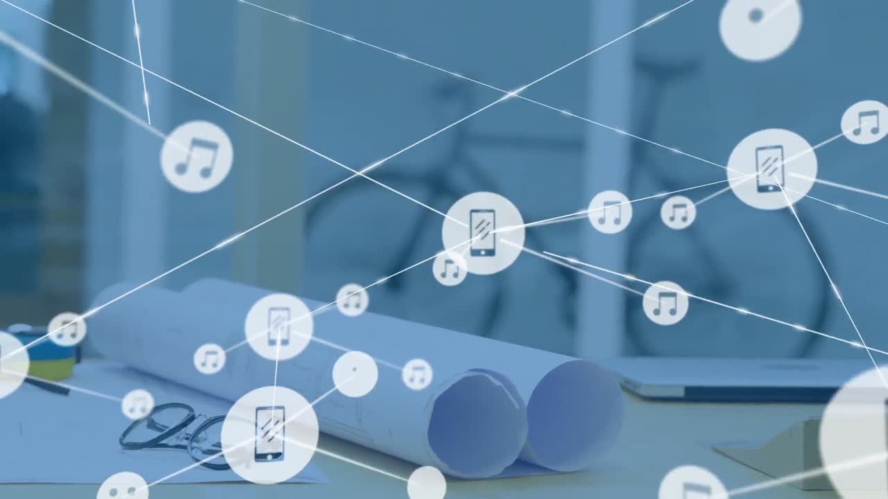 건축가 계획에 대한 연결 네트워크의 애니메이션