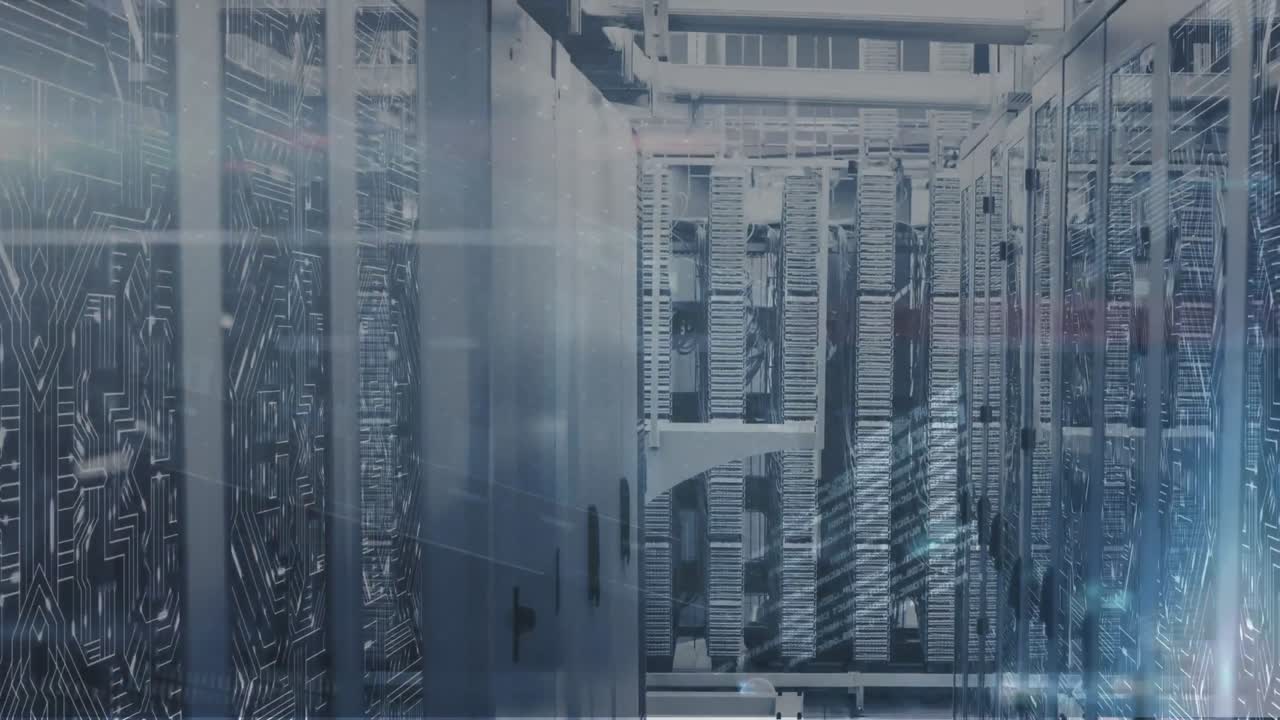 Animation of data processing over computer servers