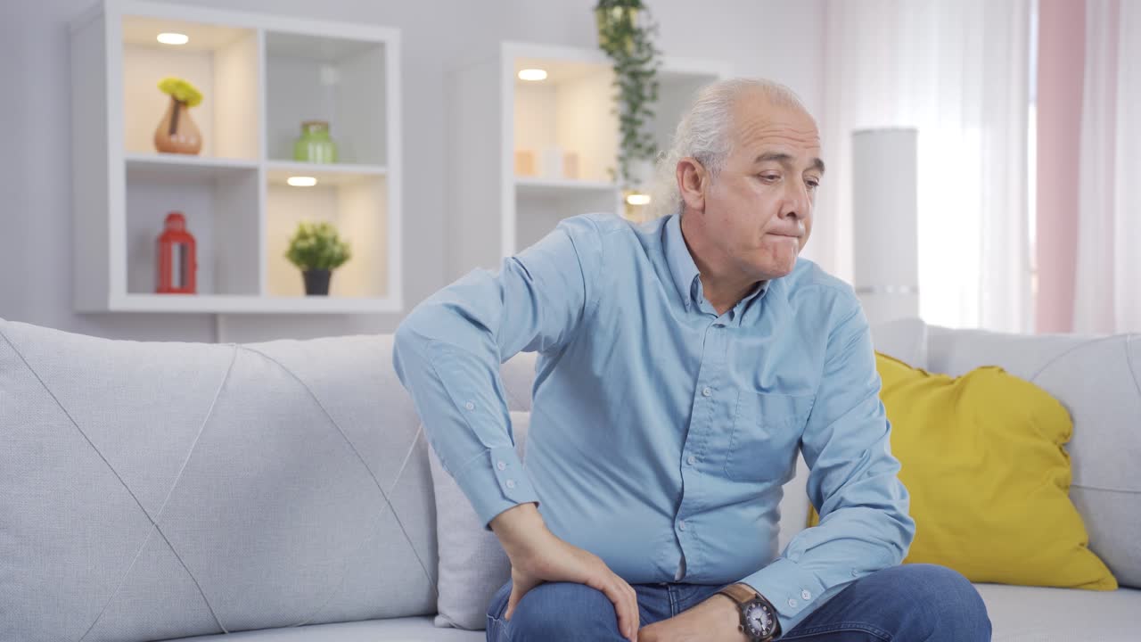 The troubled old man is thoughtful, not well off.