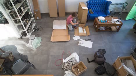 furniture unpack timelapse 4k