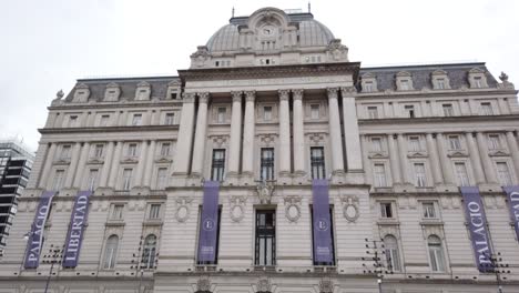 entrance facade of cultural buenos aires palace opera house, historic building