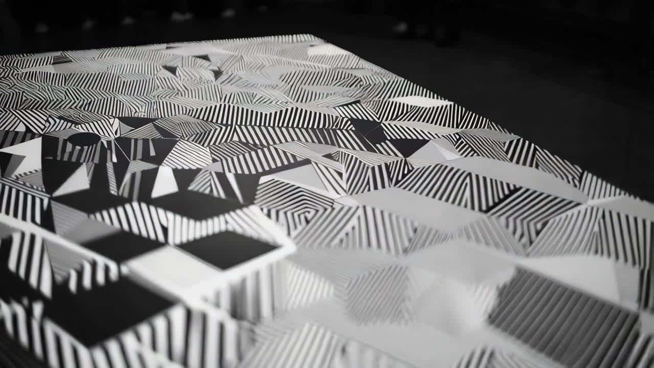 абстрактный геометрический черно-белый рисунок