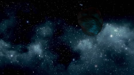 colony of miners on an asteroid - rotation