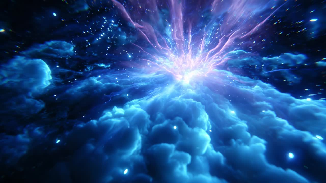 A Stunning Cosmic Journey Through Ethereal Clouds and Celestial Light, Capturing the Awe-Inspiring Beauty of Space as It Unveils a Celestial Explosion in Mesmerizing Colors and Dynamic Formations