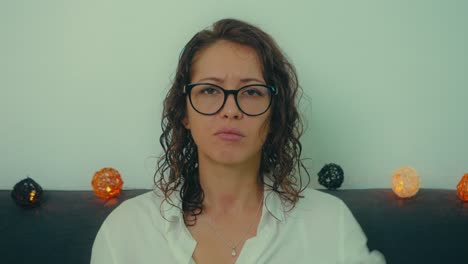 woman showing disapproval