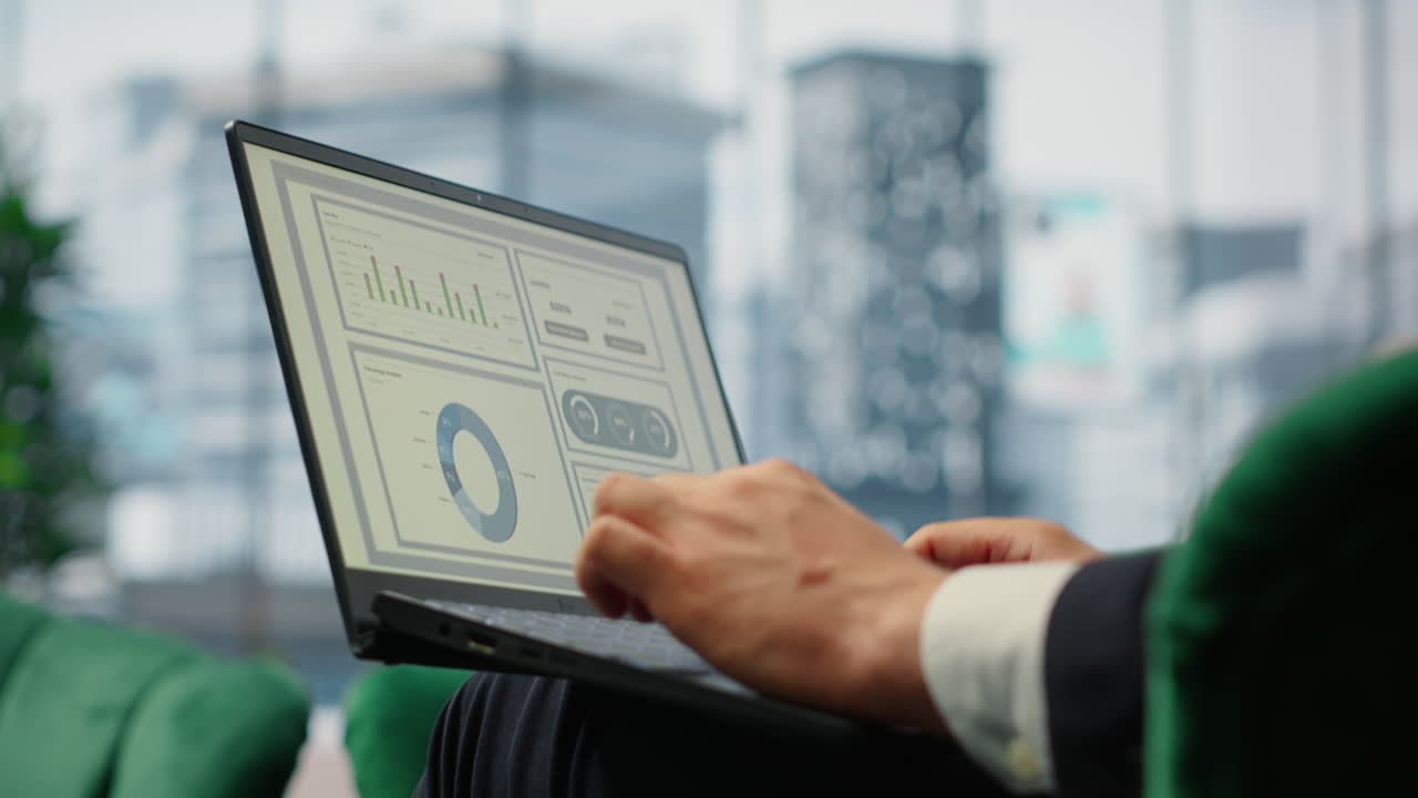 Vertical Video General director reviewing infographics and monthly reports