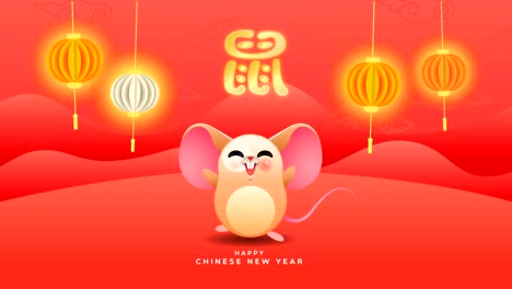 chinese new year rat funny mouse animation cartoon