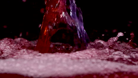 Waves-of-Red-Energy-Drink-for-Sports-Mixture-with-Bubbles-and-Foam