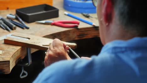 craftswoman working in workshop