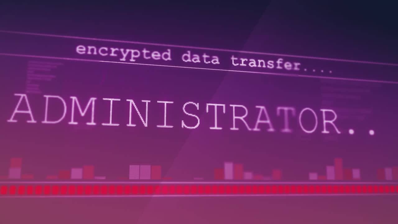 파란색 배경에 있는 데이터 처리의 애니메이션