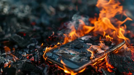 burning mobile phone