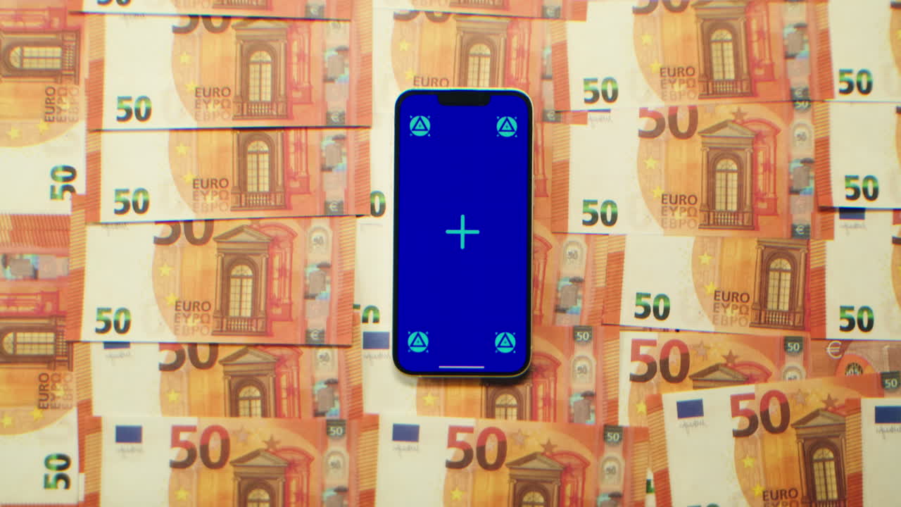 Stacks of cash dollars and euro, Banknotes counting, Specialised police officer Counting dollar euro banknotes in crime lab with machine, cashed out money, bitcoin changing, buying home flat in bank.