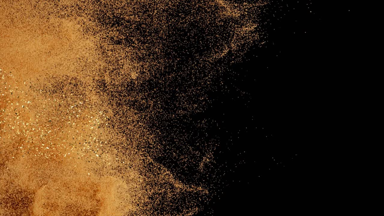 모래에 금 동전이 폭발하는 것