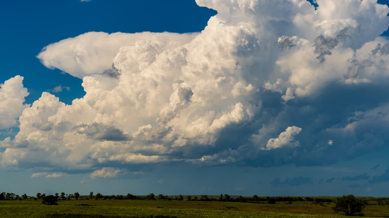 Atmospheric cloudscape with building stormy sky showing powerful weather change and rich texture