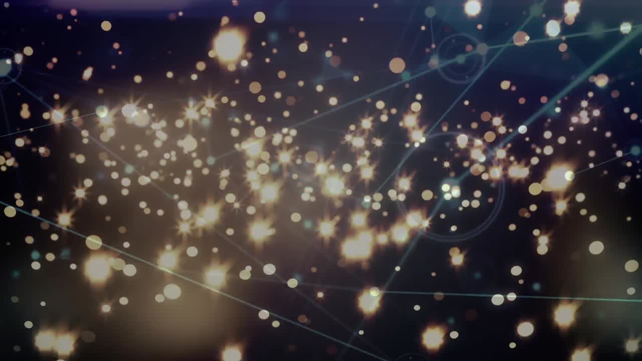 Animation of glowing spots over network of connections