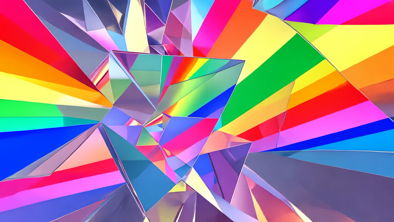 Abstract Rainbow Prism Refraction