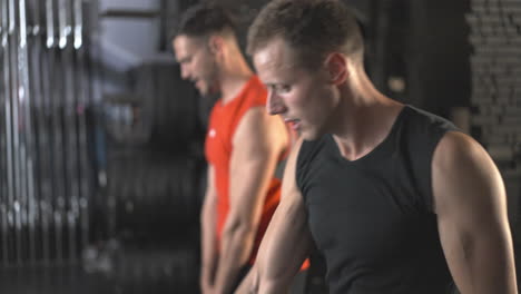Men Working Out in Gym