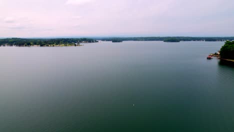 Aerial-Big-Water-on-Lake-Keowee,-SC,-Lake-Keowee-South-Carolina