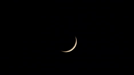 Glowing-moon-phase-in-the-night-sky---close-up