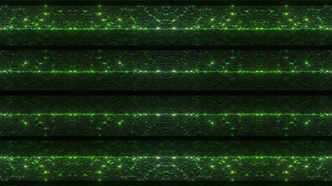 Abstract Geometric Glowing Crystals Pattern