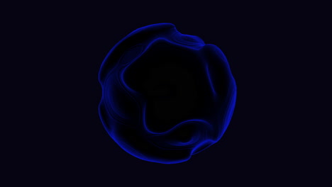 blue sphere on black background celestial representation