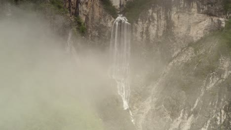 misty mountain waterfall