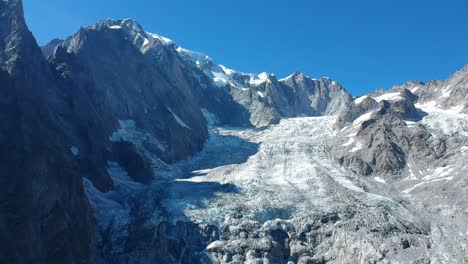 aerial views of aosta valley glacier