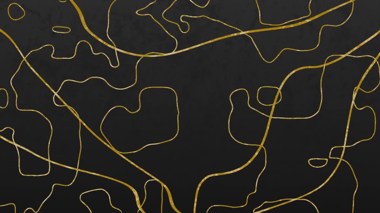 animación de formas y líneas que se mueven sobre un fondo negro