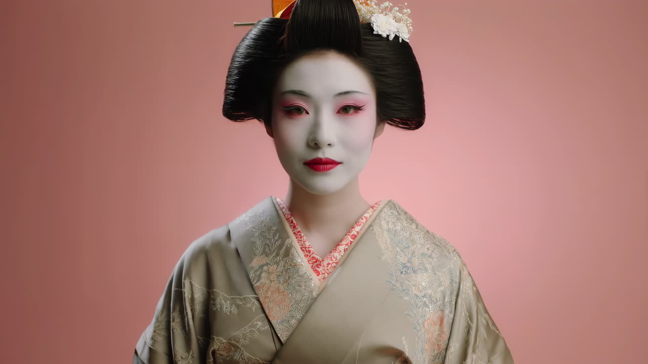 Traditional Japanese Geisha Portrait