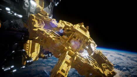 una enorme nave espacial muy detallada