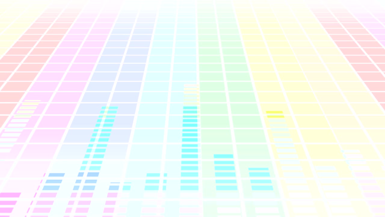파티를위한 다채로운 음파. 디스코 배경. 추상적인 다채로운 파동 패턴. 음악 이라이저의 루프 애니메이션.