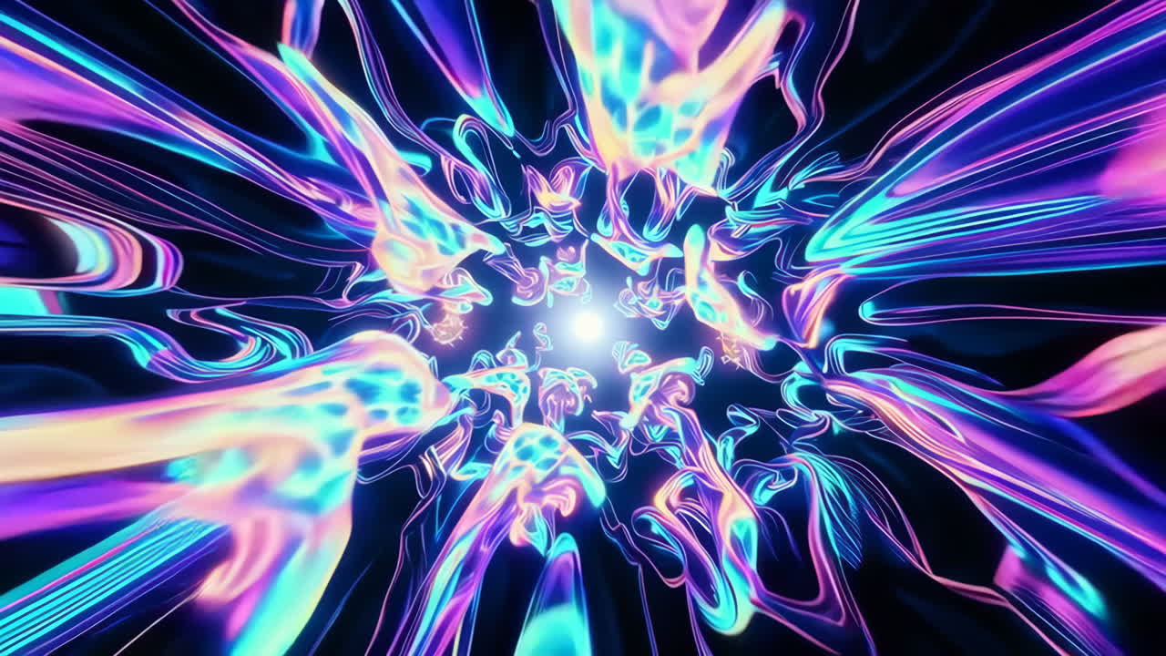 túnel holográfico abstracto