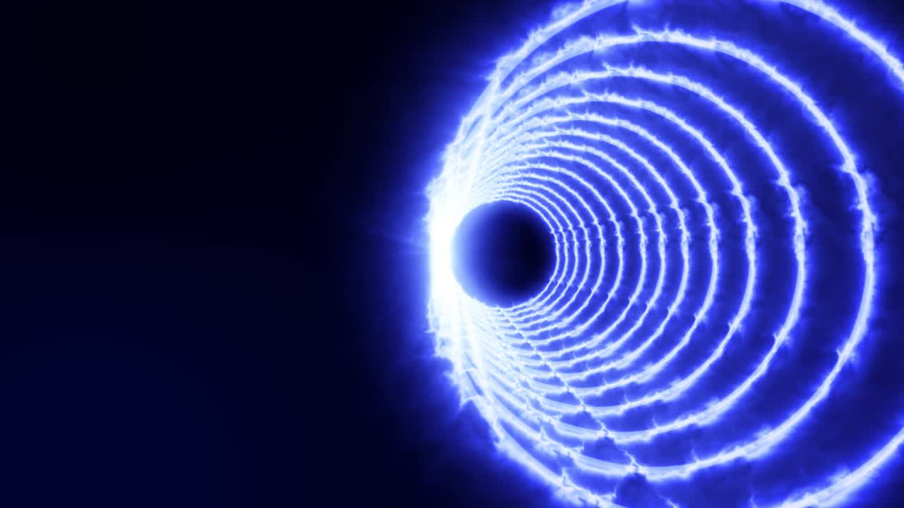 grafica animata di tunnel a cerchio 3d