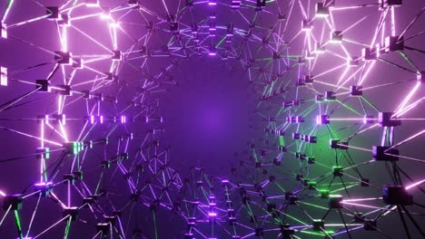 vuelo de 4k en túnel de ciencia ficción abstracto bucle sin costuras gráficos de movimiento futuristas, fondo de alta tecnología