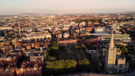 Sunset-aerial-shot-above-St