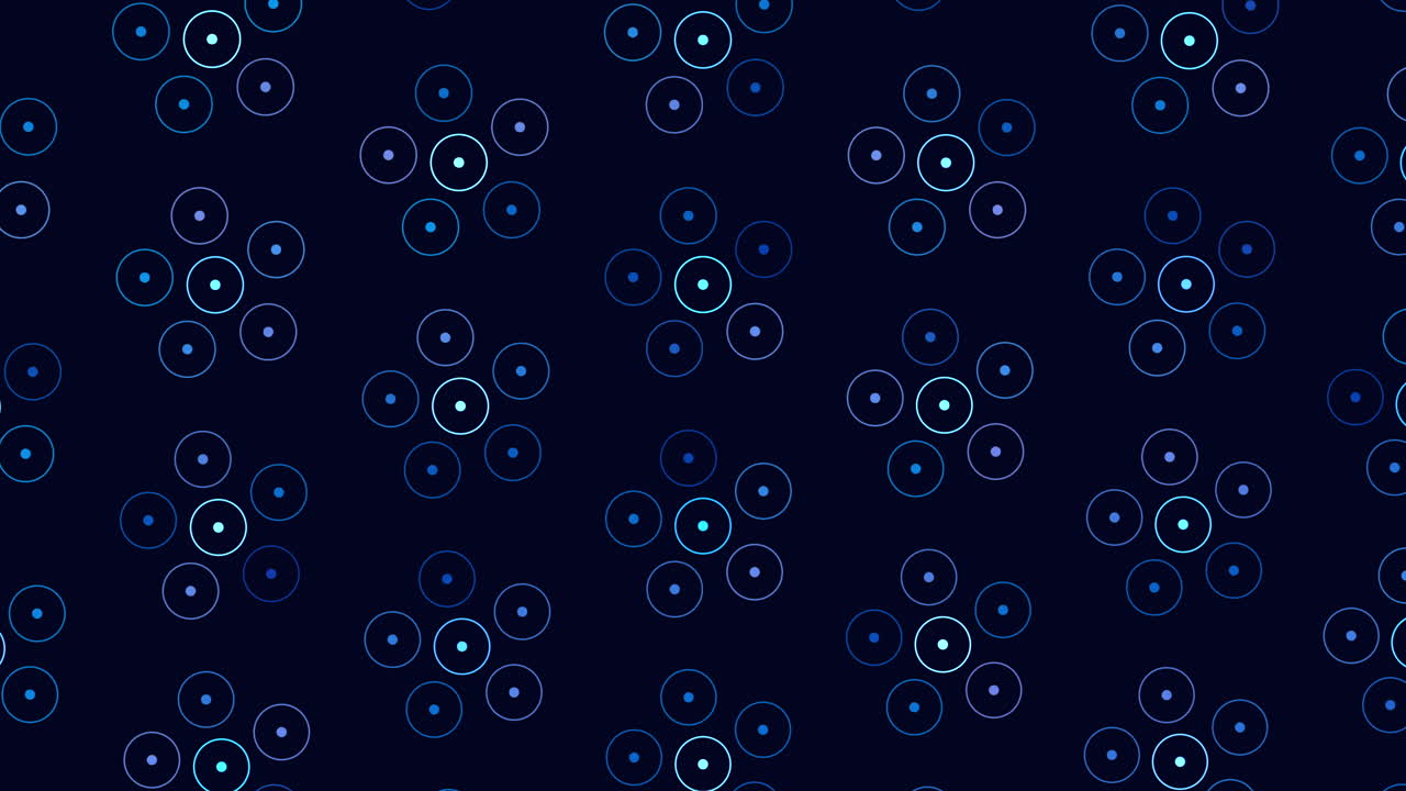 Dark and mysterious blue and black pattern with symmetrical circles