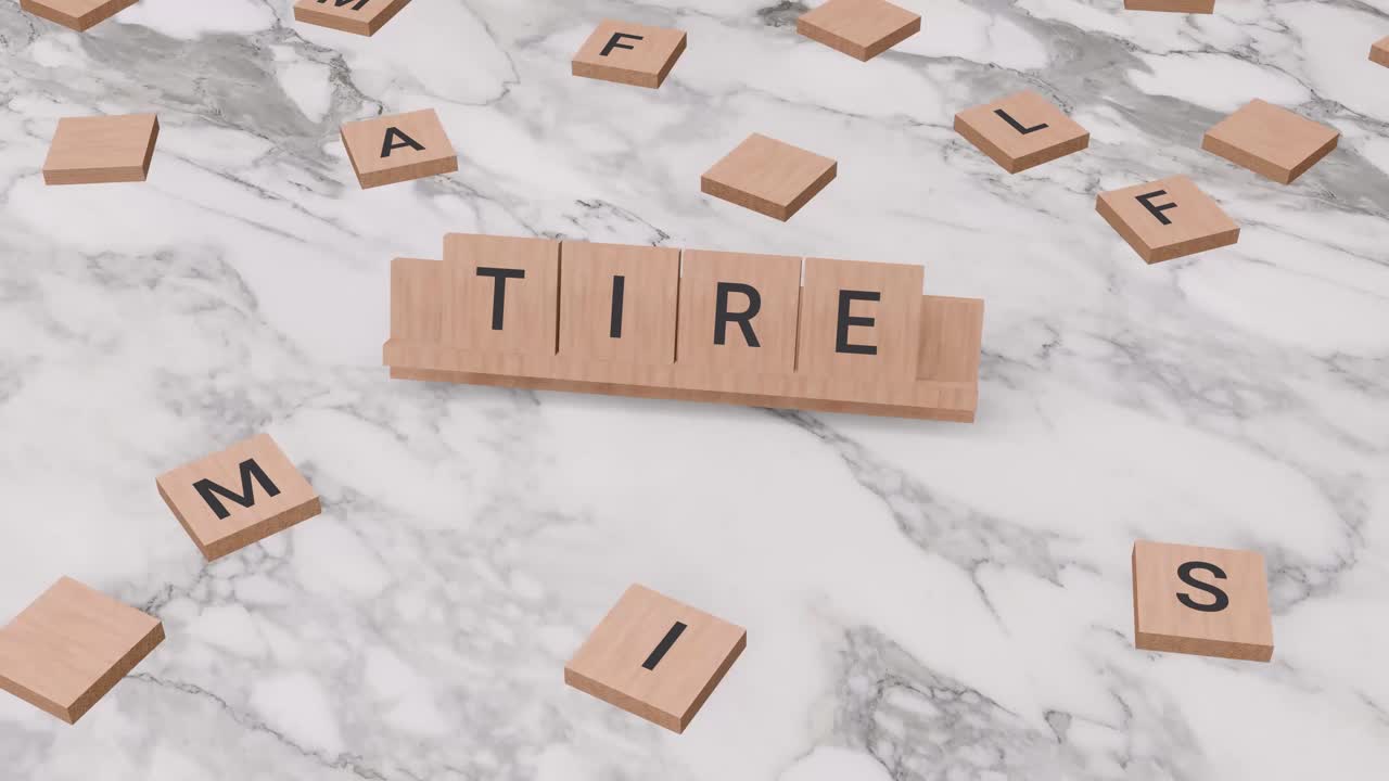 Tire word on scrabble