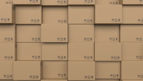 animation eines stapels von kartonkisten, die sich bewegen