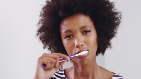 never rush when you brushing your teeth