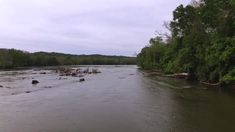 Aerial-Along-The-Potomac-River-Near-Great-Falls-Virginia-1