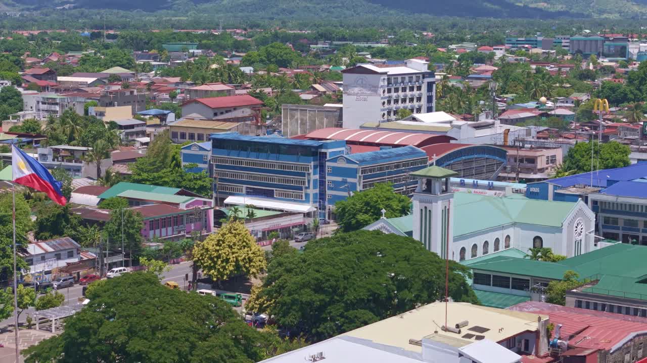 Pan up reveal over Butuan City Mindanao Philippines.