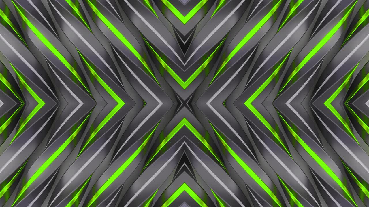 Abstract Geometric Pattern with Green Lines