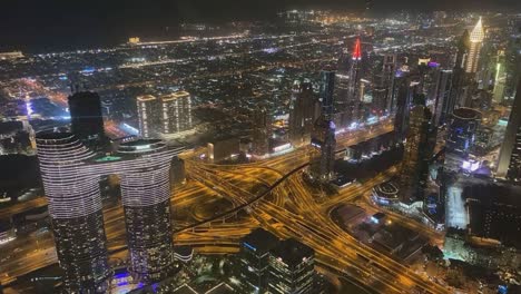 sheikh zayed road in dubai as a time lapse