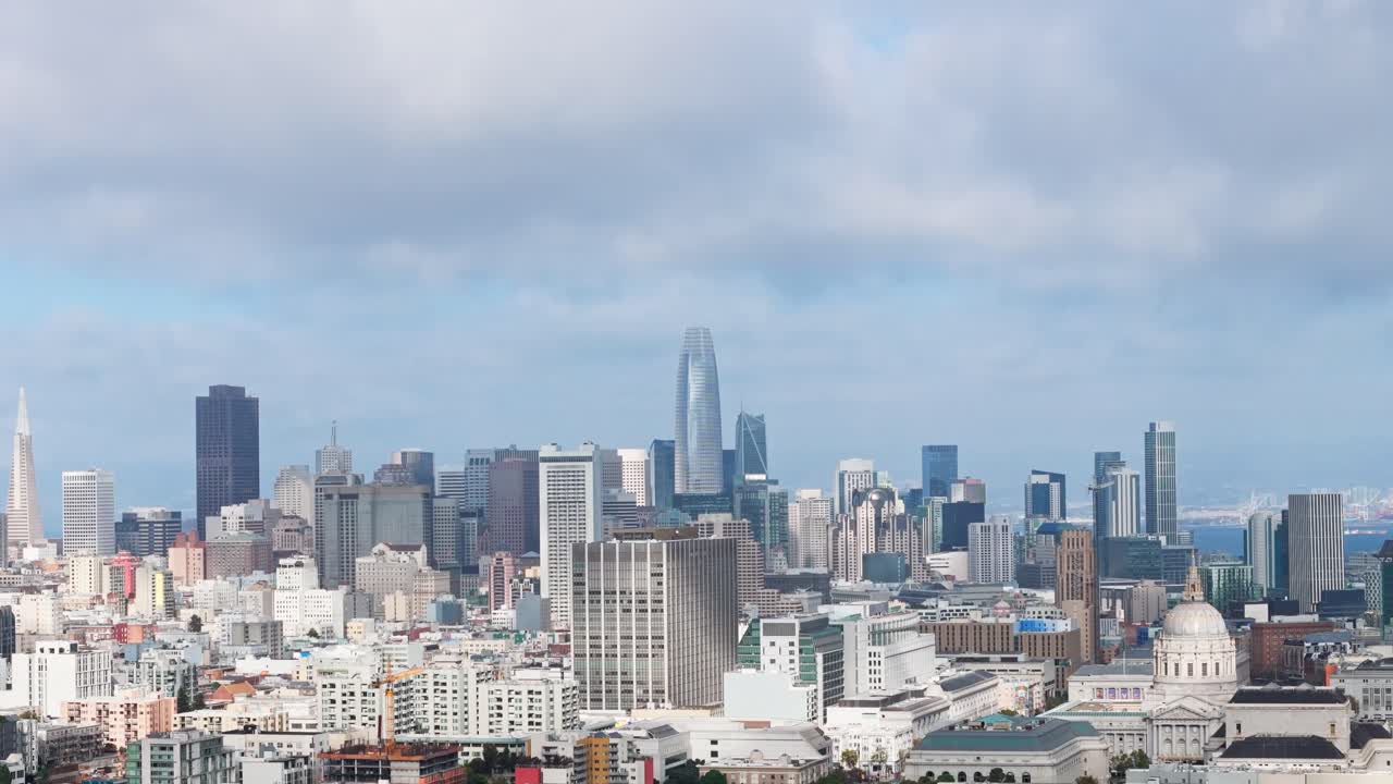 Drone shot of Downtown San Francisco during daytime