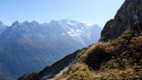 Mont-Blanc-view-from-the-Aiguilles-Rouge,-near-Chamonix