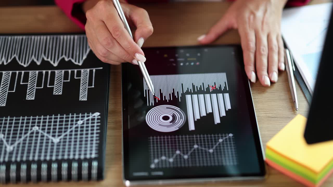 análisis de datos empresariales en tableta