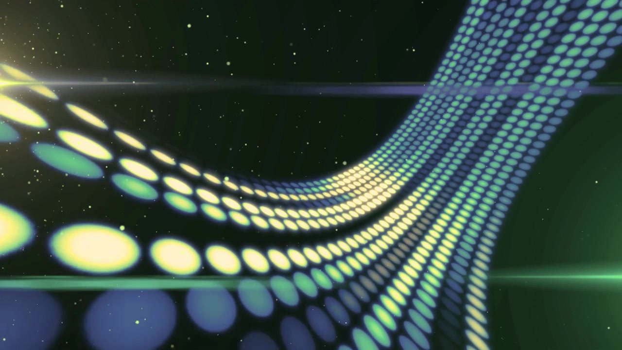 Dynamic Abstract Background with Glowing Dots and Lens Flares
