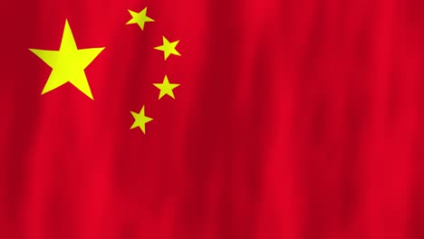 bandera china país animación diseño de símbolo 3d ondeando en el movimiento del viento patriotismo nacional cultura mundial emblema bandera asiático oriental amarillo rojo