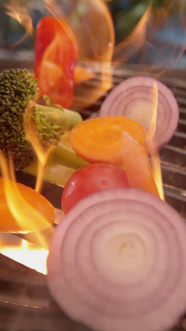 Grilled Vegetables with Fire