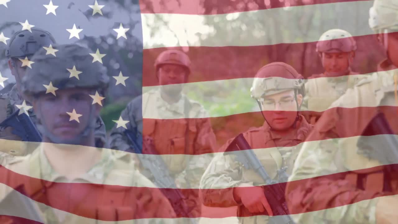 멀티 레이스 우리 병사들과 함께 우리  ⁇ 발을 흔들고 전면